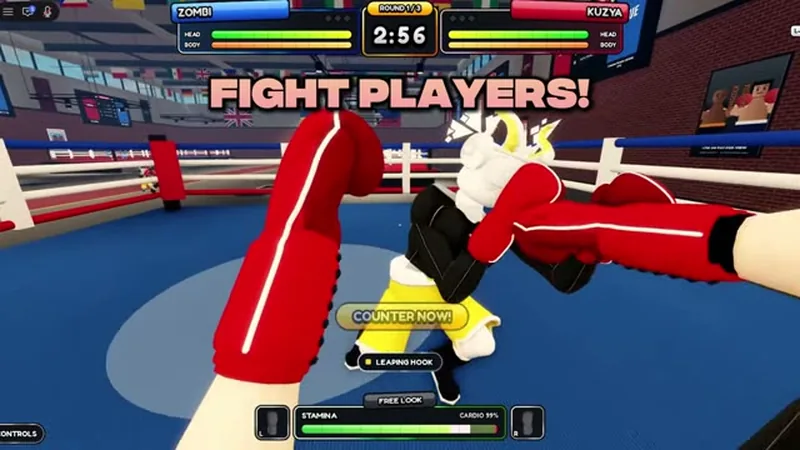 Official First Person Boxing artwork showing a punch being thrown from first-person view