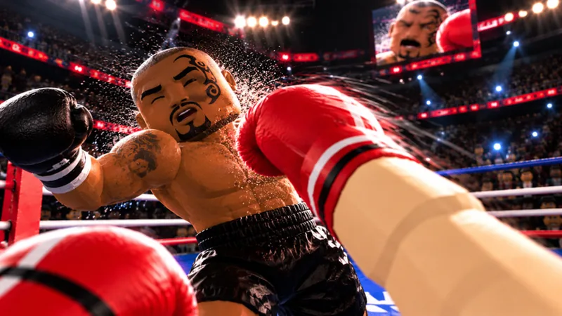Official First Person Boxing versus screen shown before a one-on-one bout