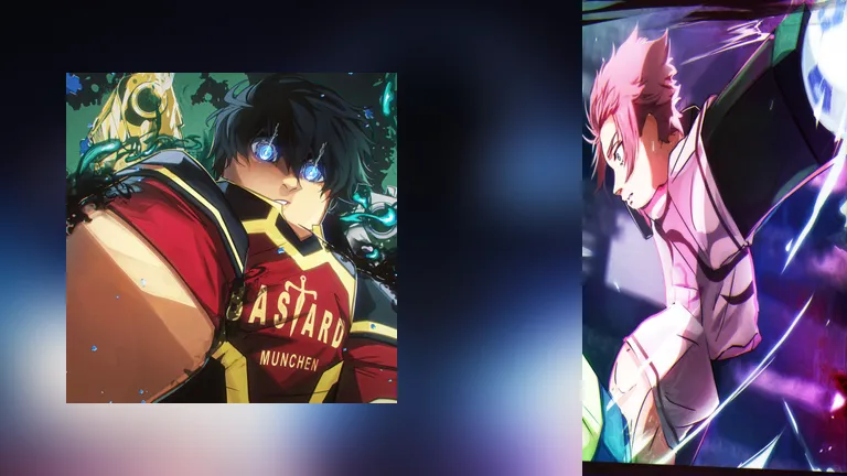 Tri-band collage of game icon portrait and Shidou duel strip