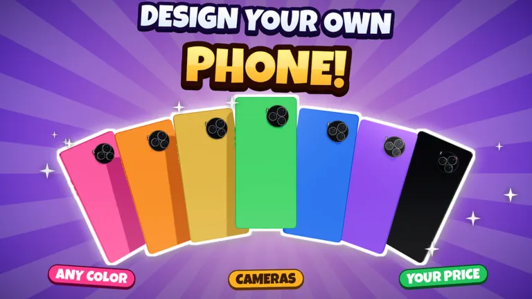 colorful phone lineup under the words design your own phone