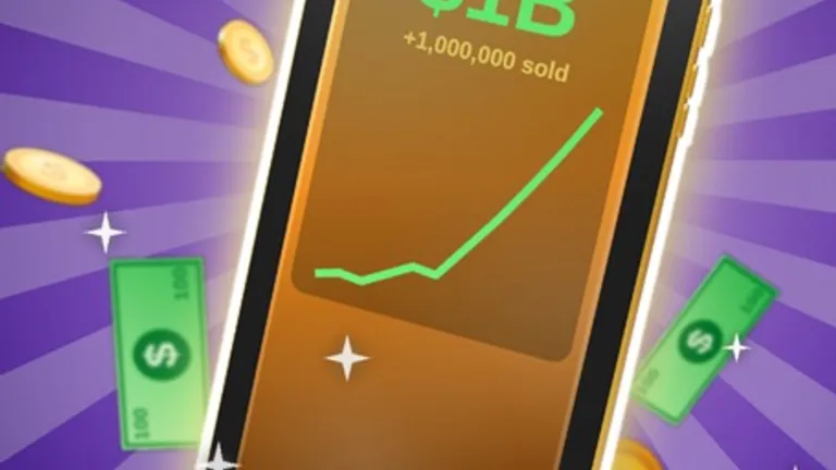left crop of the golden sales tablet with cash